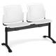 Santana Perforated Back Plastic Seating Bench With 2 Seats